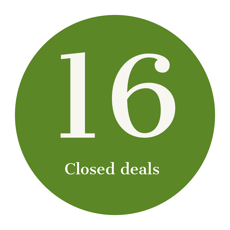 16 closed deals